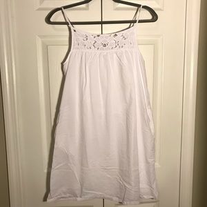 Old Navy white cotton poplin dress